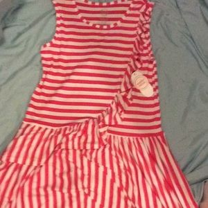 Pink and white summer dress